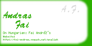 andras fai business card